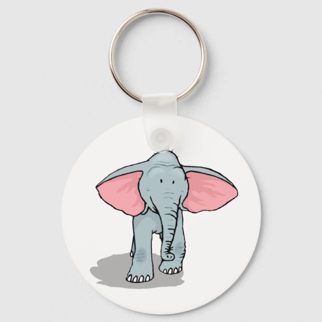 Happy Elephant Key Ring (Front)