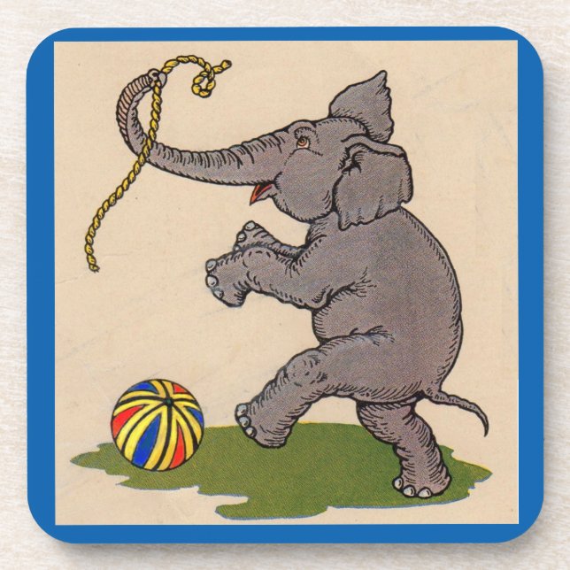 happy elephant playing with rope and ball coaster (Front)
