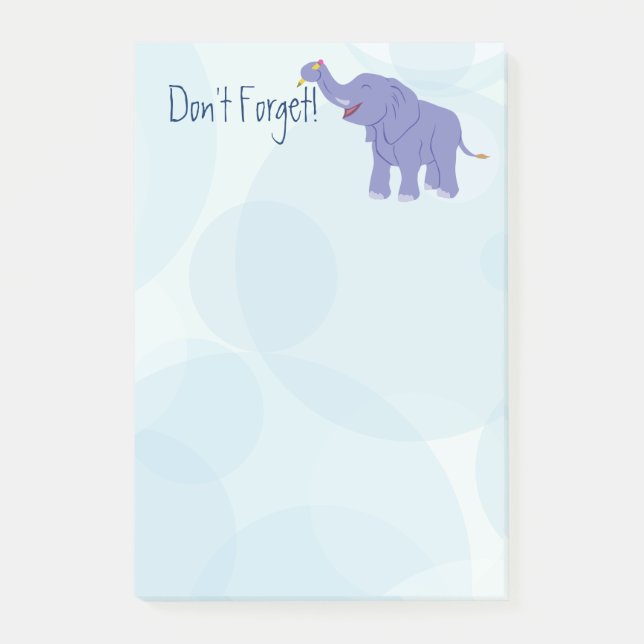 Happy Elephant Post-it Notes (Front)