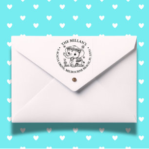 Happy Elephant theme Self-inking Stamp