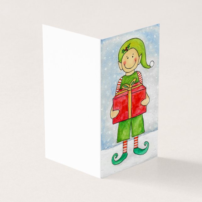 Happy Elf Christmas Cards (Outside)