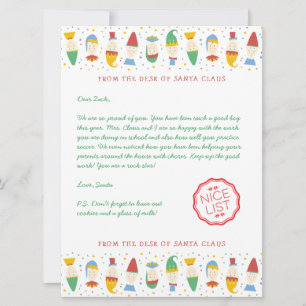 Happy Elf Holiday Letter from Santa