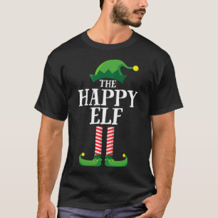 Happy Elf Matching Family Christmas Party T-Shirt