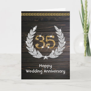 Happy Emerald 35th Wedding Anniversary  Card