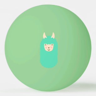 Happy Emoji Llama Ping Pong Ball (glow in dark)