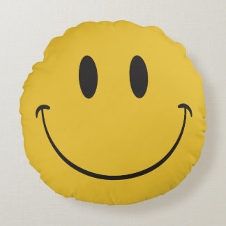 happy emoji round cushion