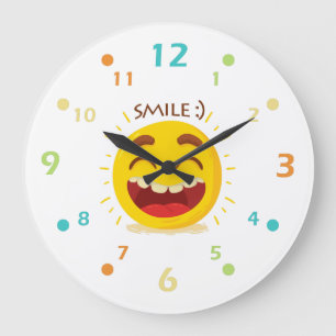 Happy Emoticon Acrylic Wall Clock