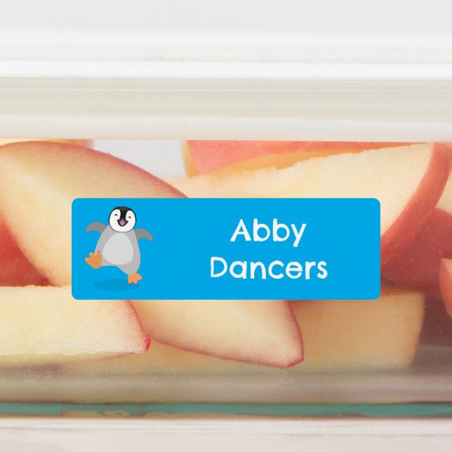 Happy emperor penguin chick cartoon personalised (Affixed)