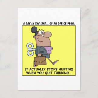 Happy Employees Stop Thinking Postcard