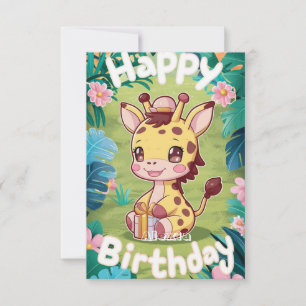 Happy Enchanted Giraffe Birthday Card