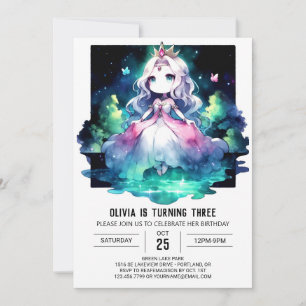 Happy Enchanted Princess Birthday Invitation