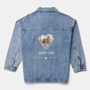 Happy End Romantic Roses Heart Denim Jacke Jacket
