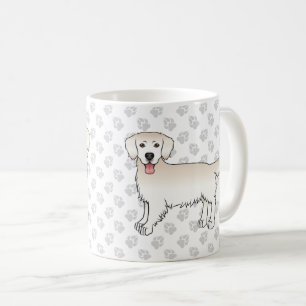 Happy English Cream Golden Retriever Dogs & Paws Coffee Mug