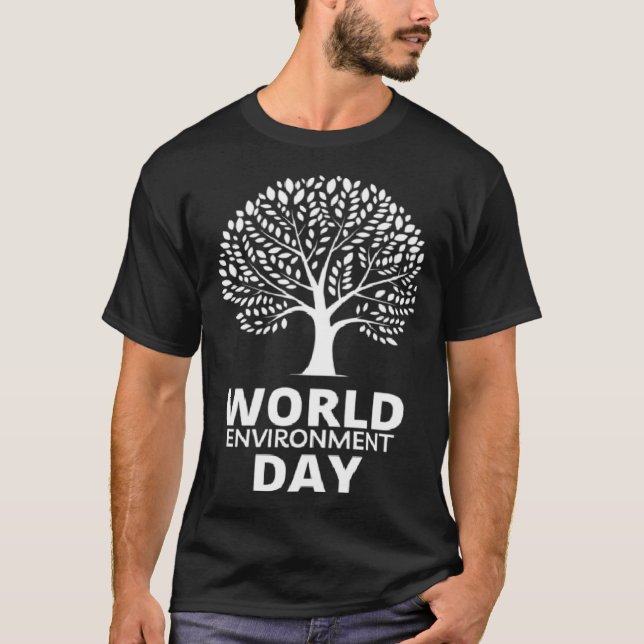 Happy Environment Day Tree lamp tree T-Shirt (Front)