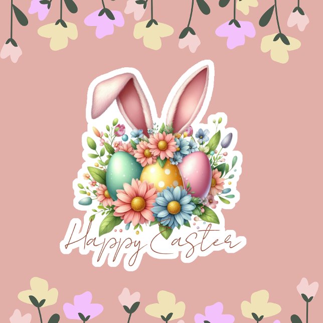 Happy Ester Blessings Pink Bunny Ears Cute  (Creator Uploaded)