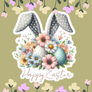 Happy Ester Family Name Bunny Ears Vintage