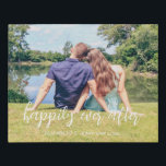 Happy Ever After Couple Photo Faux Canvas Print<br><div class="desc">Showcase your favourite picture with this modern photo print,  with the words happily ever after in a beautiful text overlay. A perfect gift for an engaged or married couple. Photo template via Pixabay licensed under CC0 and must be replaced with your own photo</div>