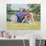 Happy Ever After Couple Photo Faux Canvas Print<br><div class="desc">Showcase your favourite picture with this modern photo print,  with the words happily ever after in a beautiful text overlay. A perfect gift for an engaged or married couple. Photo template via Pixabay licensed under CC0 and must be replaced with your own photo</div>