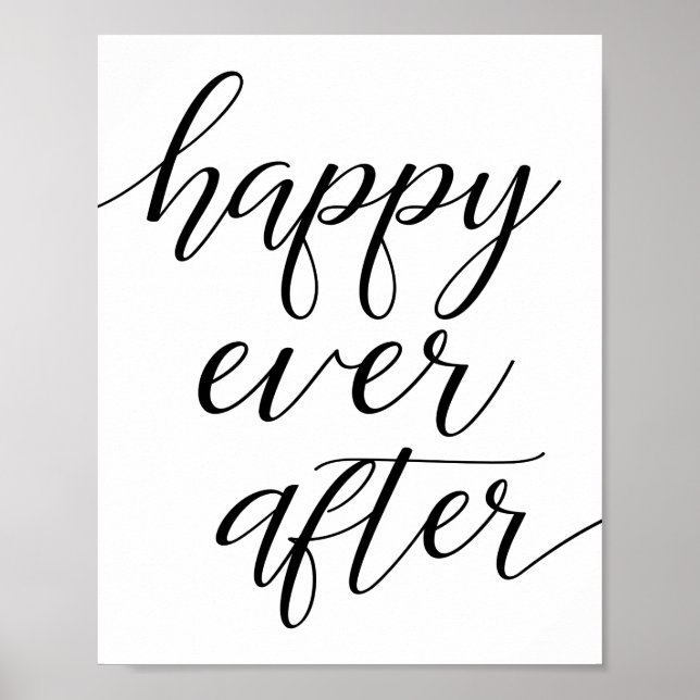 Happy Ever After  Wedding Poster (Front)