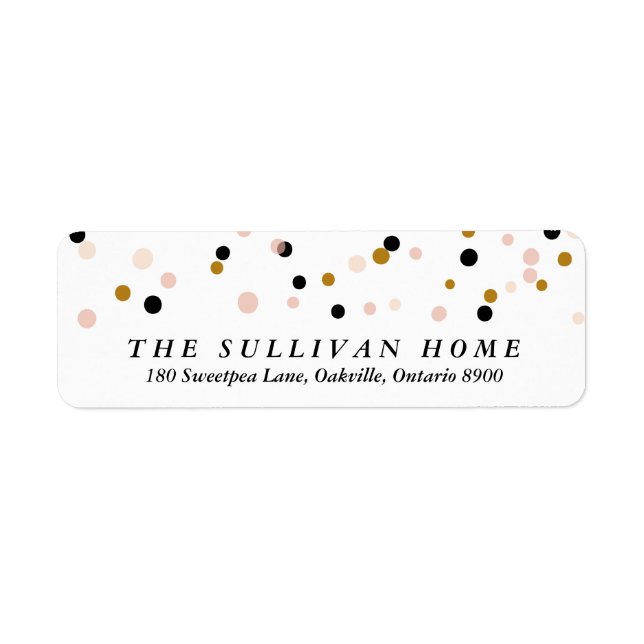 Happy Everything Confetti | Holiday Address Label Return Address Label (Front)