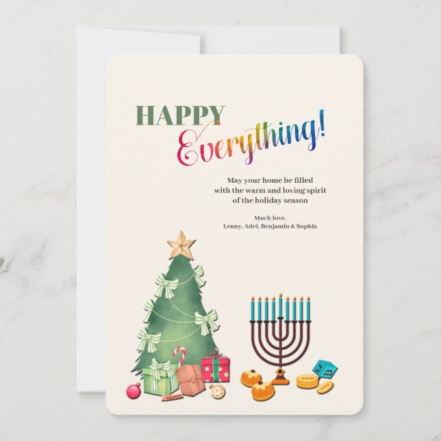 Happy Everything Holiday Greeting Card (Front)