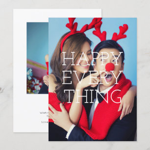 Happy Everything Holiday Photo Overlay Invitation