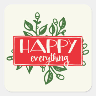 Happy Everything Holiday Sticker Labels