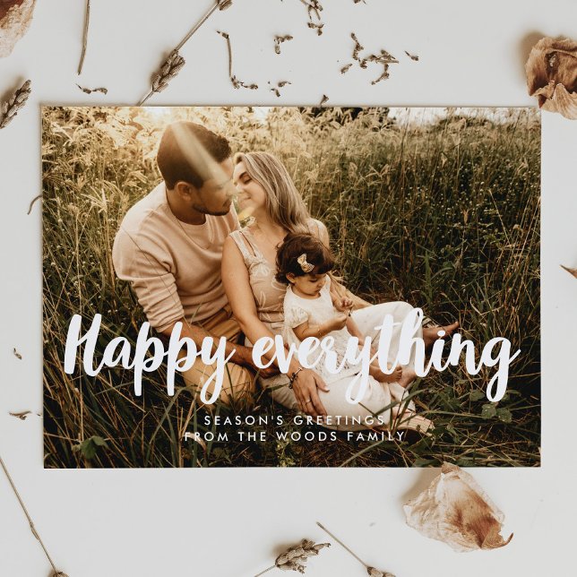 Happy Everything Modern Christmas Photo Holiday Card (Creator Uploaded)