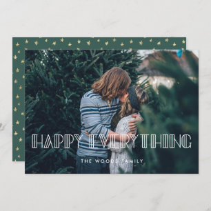 Happy Everything Retro Art Deco Photo Holiday Card