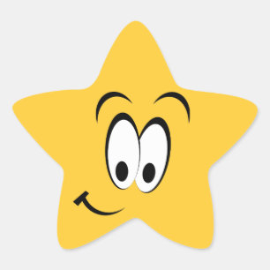 Happy Eyes and Smile Star Sticker