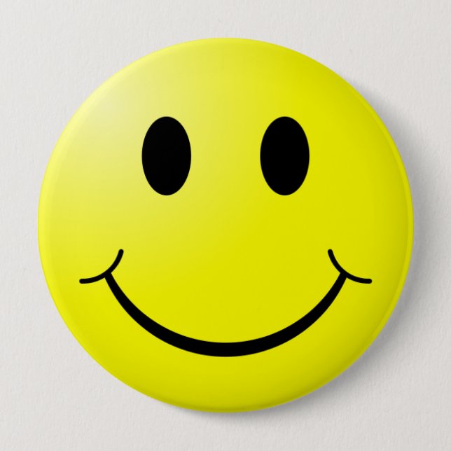 Happy Face 10 Cm Round Badge (Front)