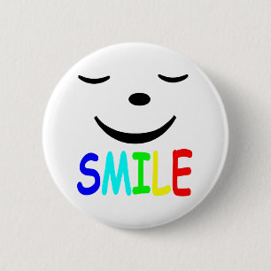 Happy Face 6 Cm Round Badge