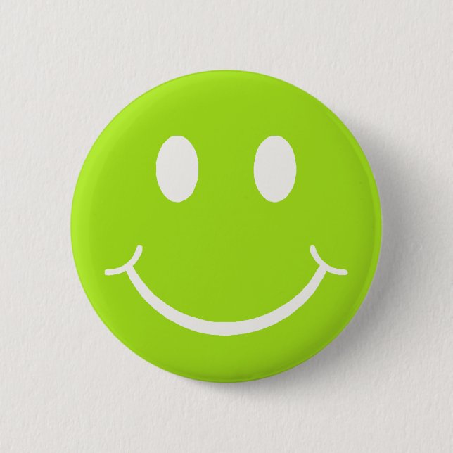 Happy Face 6 Cm Round Badge (Front)