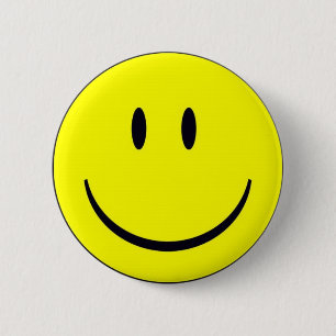 Happy Face 6 Cm Round Badge