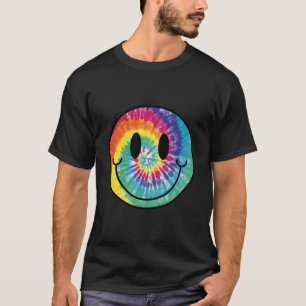 Happy Face Aesthetic Tie Dye Smile Face T-Shirt