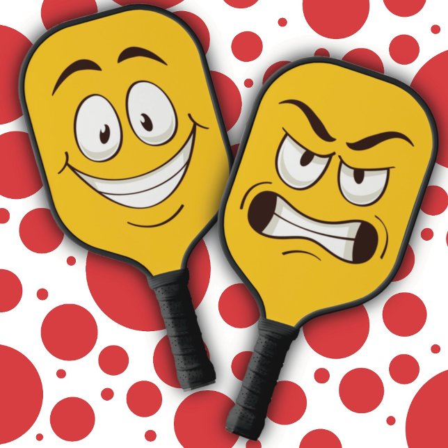 Happy Face Angry Face Pickleball Paddle (Creator Uploaded)