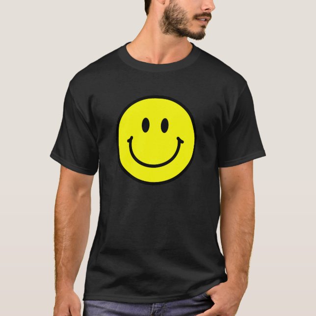 Happy Face Basic Dark T-Shirt (Front)