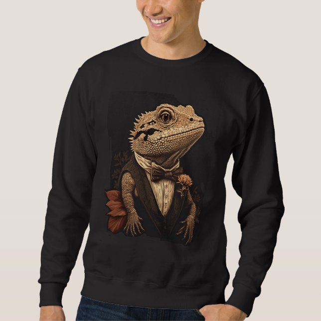 Happy Face Bearded Dragon Sweatshirt (Front)