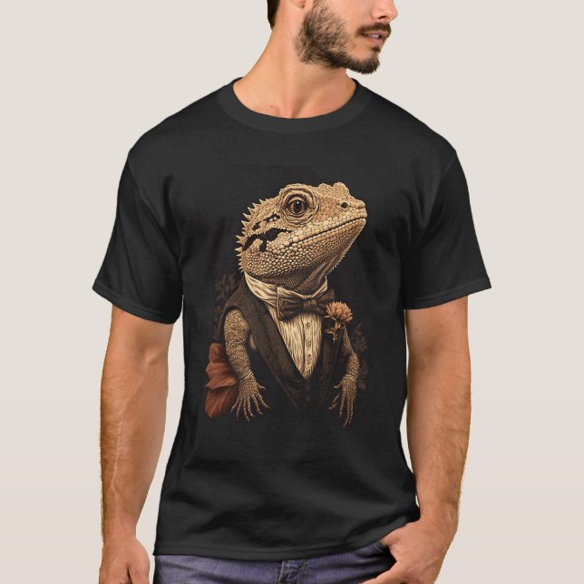 Happy Face Bearded Dragon T-Shirt (Front)
