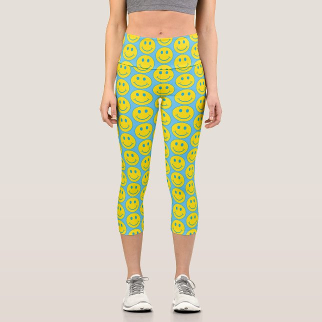 Happy Face Capri Leggings (Front)