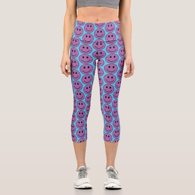 Happy Face Capri Leggings (Front)