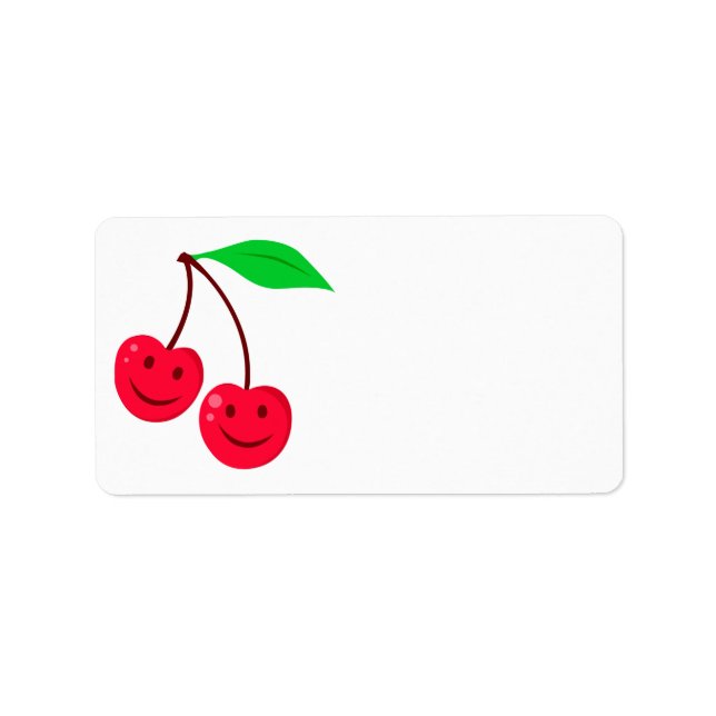 happy face cherries label (Front)