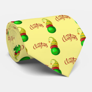 Happy Face Christmas Ball Tie