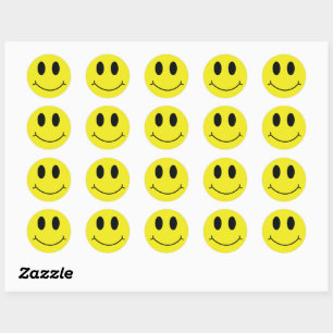 Happy Face Classic Classic Round Sticker