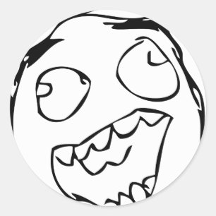 Happy Face Classic Round Sticker