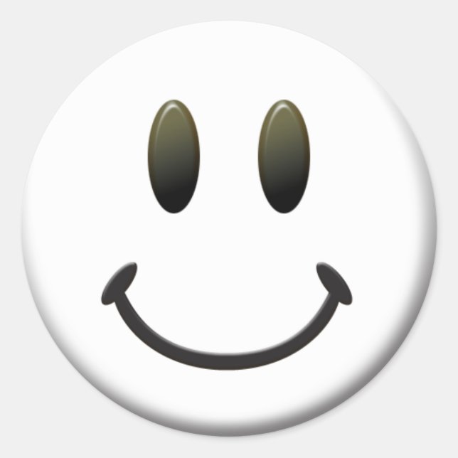 Happy Face Classic Round Sticker (Front)