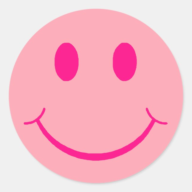 Happy Face Classic Round Sticker (Front)
