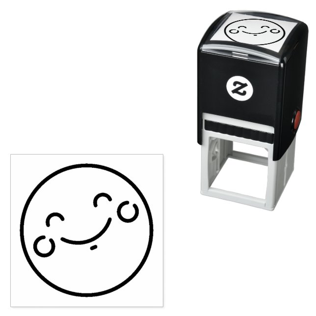 Happy Face Emoticon Self-Inking Stamp (In Situ)