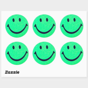Happy face – Happiness – smiling face Classic Round Sticker