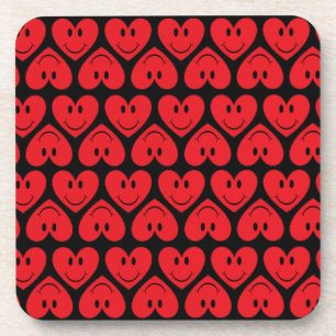 Happy Face Heart Coaster